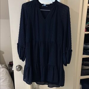 CeCe Blue Relaxed Tiered Tunic